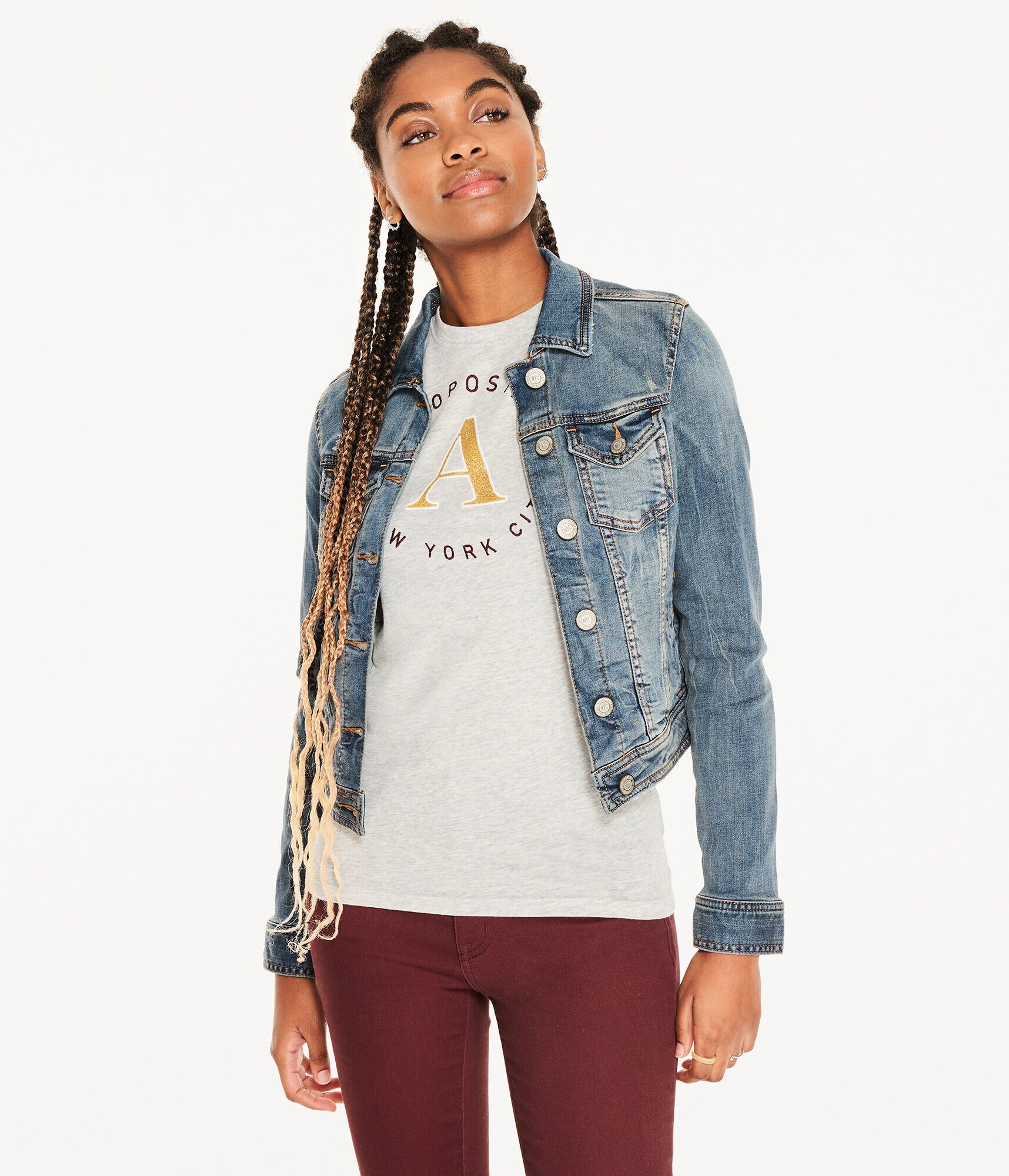 Seriously Stretchy Medium Wash Denim Jacket