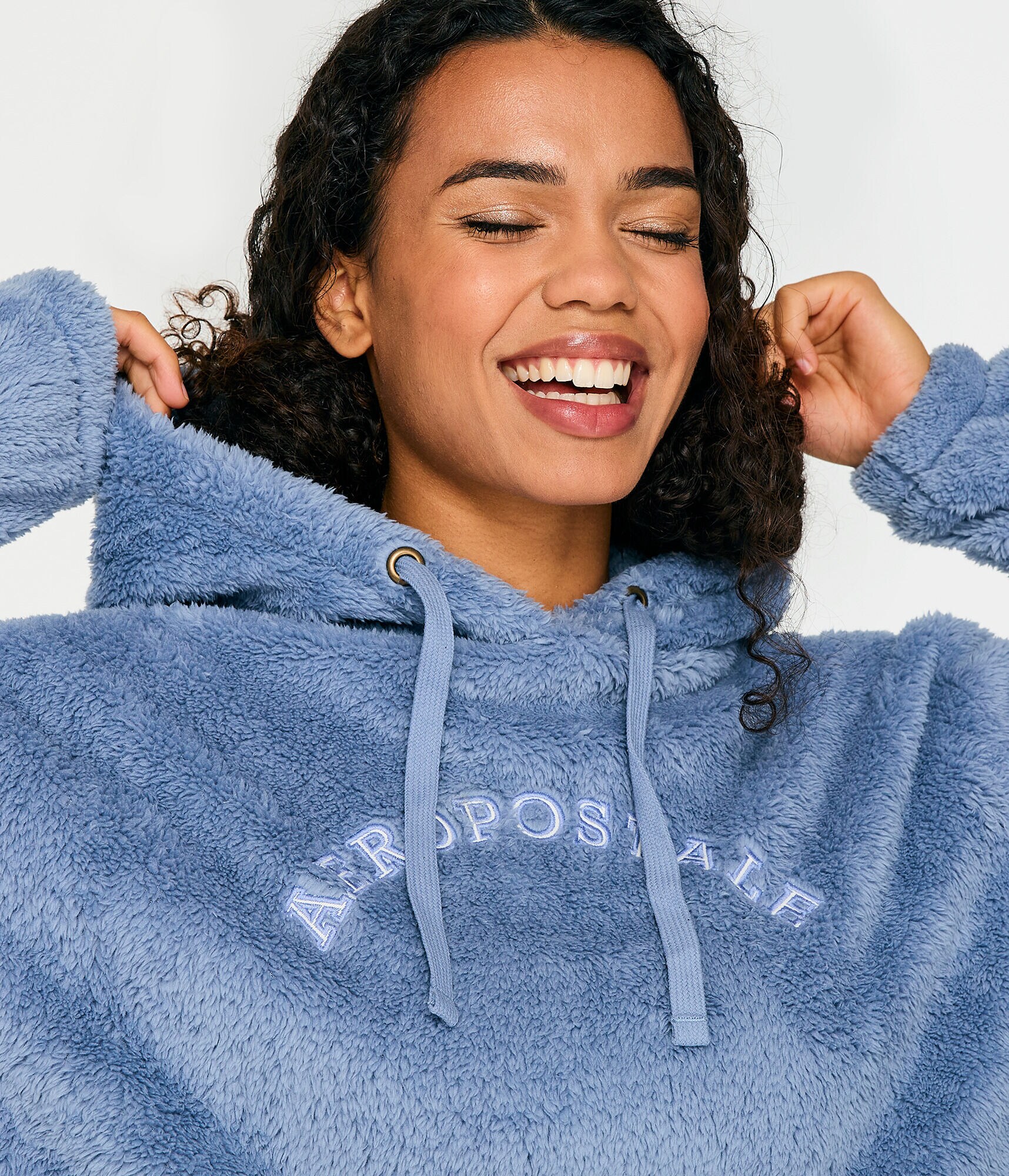 Aeropostale Sherpa Pullover Hoodie