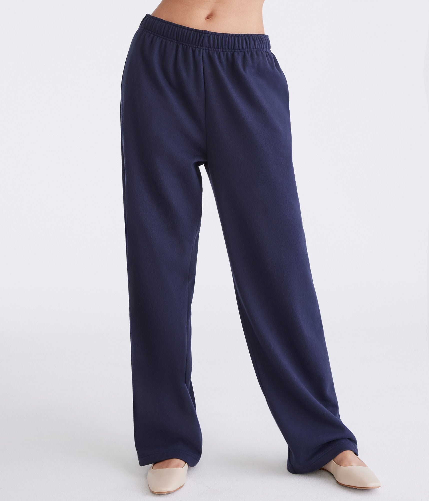 High-Waisted Straight Leg Sweatpants