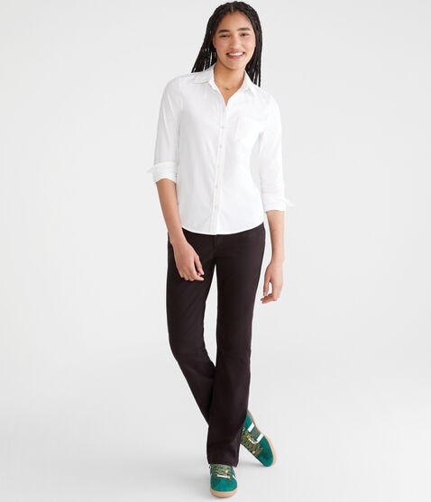 Long Sleeve Poplin Uniform Shirt Long Sleeve Poplin Uniform Shirt