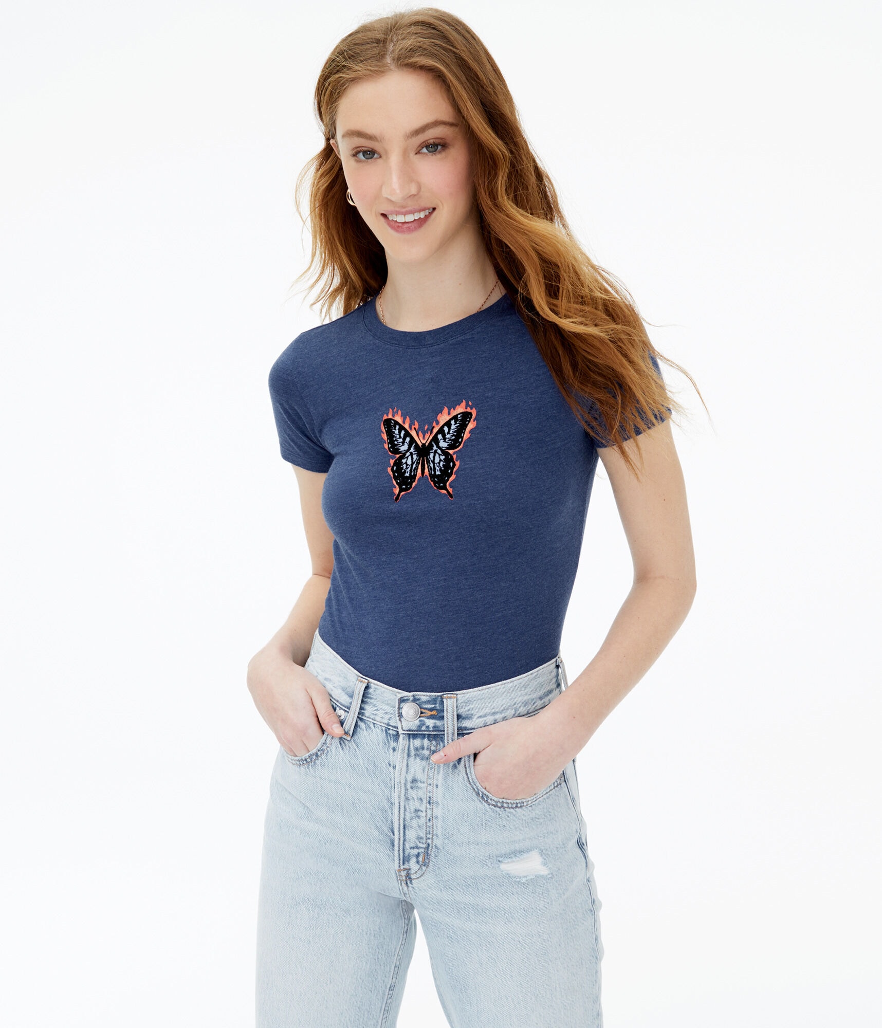 Fiery Butterfly Graphic Tee
