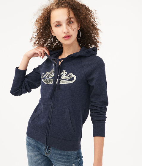 Sequin Logo Full-Zip Hoodie Sequin Logo Full-Zip Hoodie