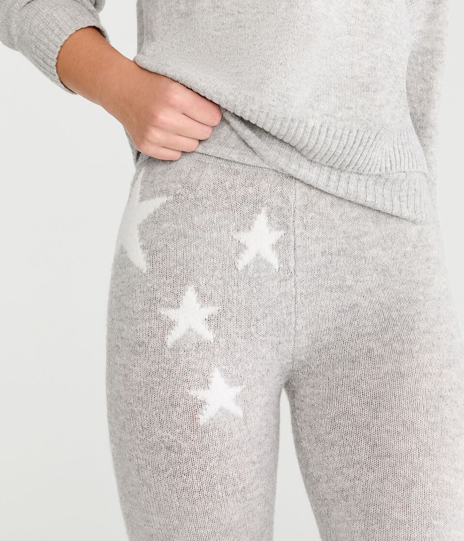 Stars Cozy Sweater Flare Leg Pants