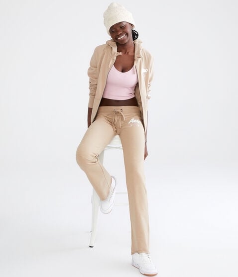 Aero NY Rose Fit & Flare Sweatpants