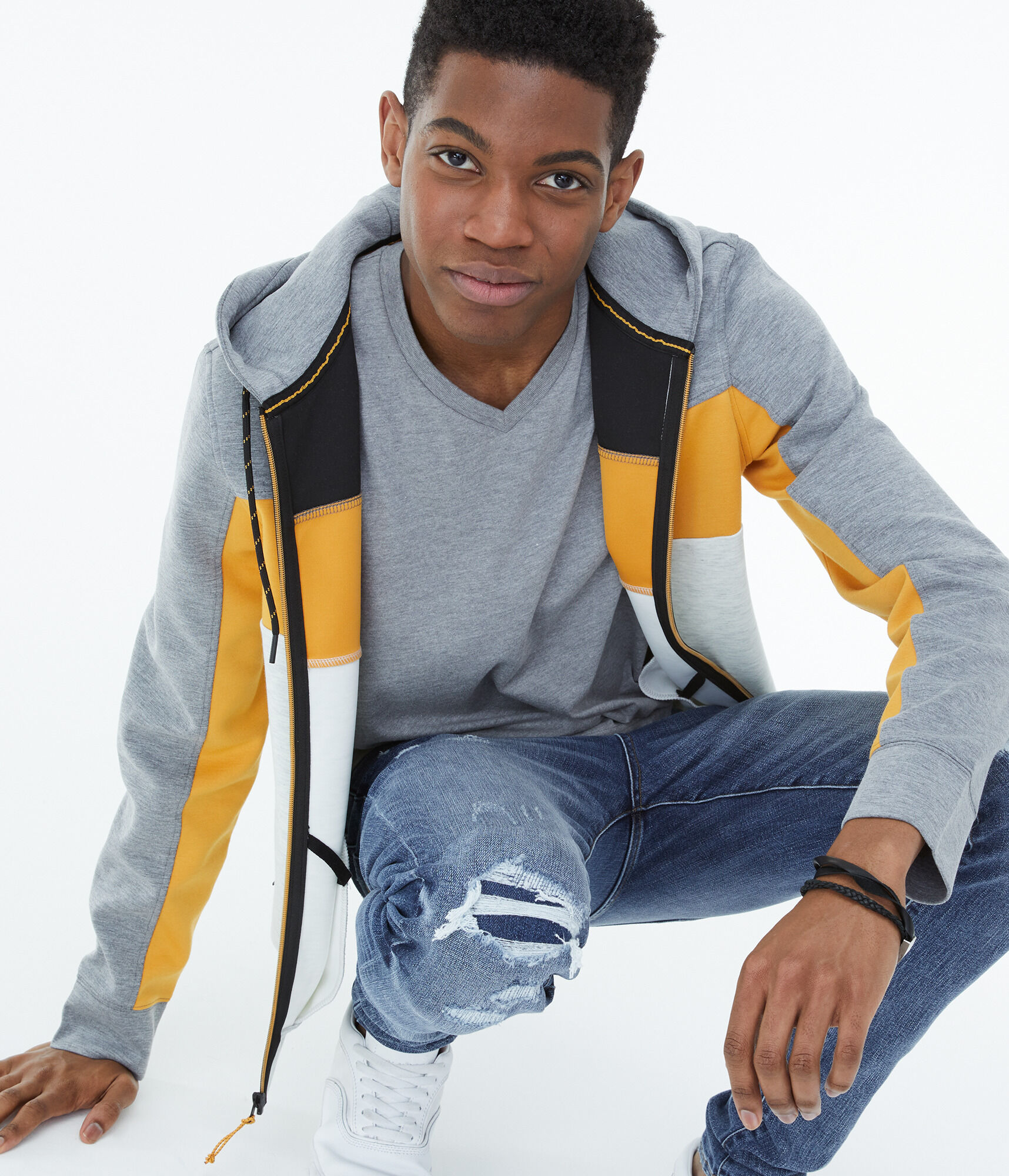 Colorblocked Air Softspun Tech Fleece Full-Zip Hoodie