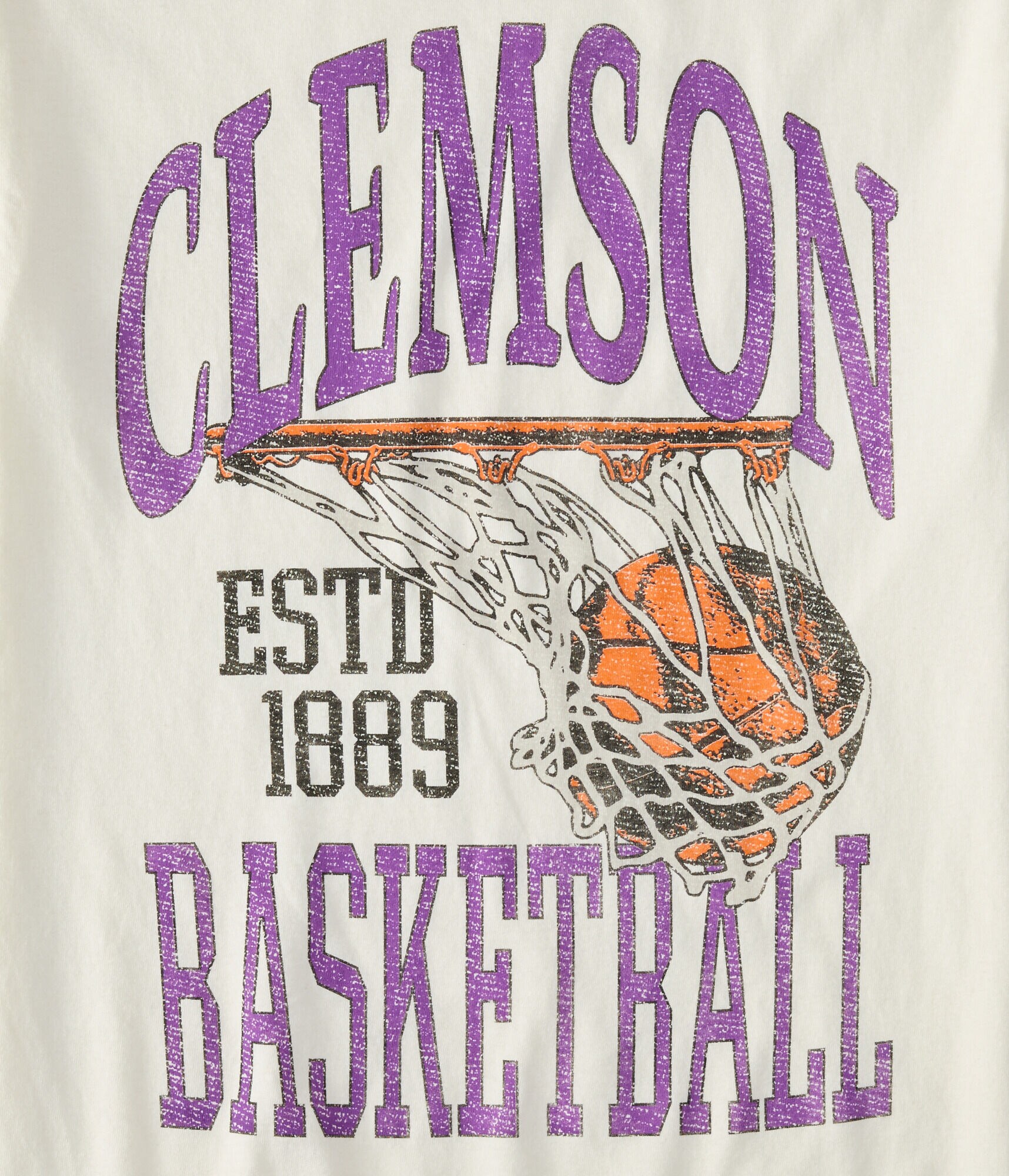 Clemson Basketball Relaxed Graphic Tee