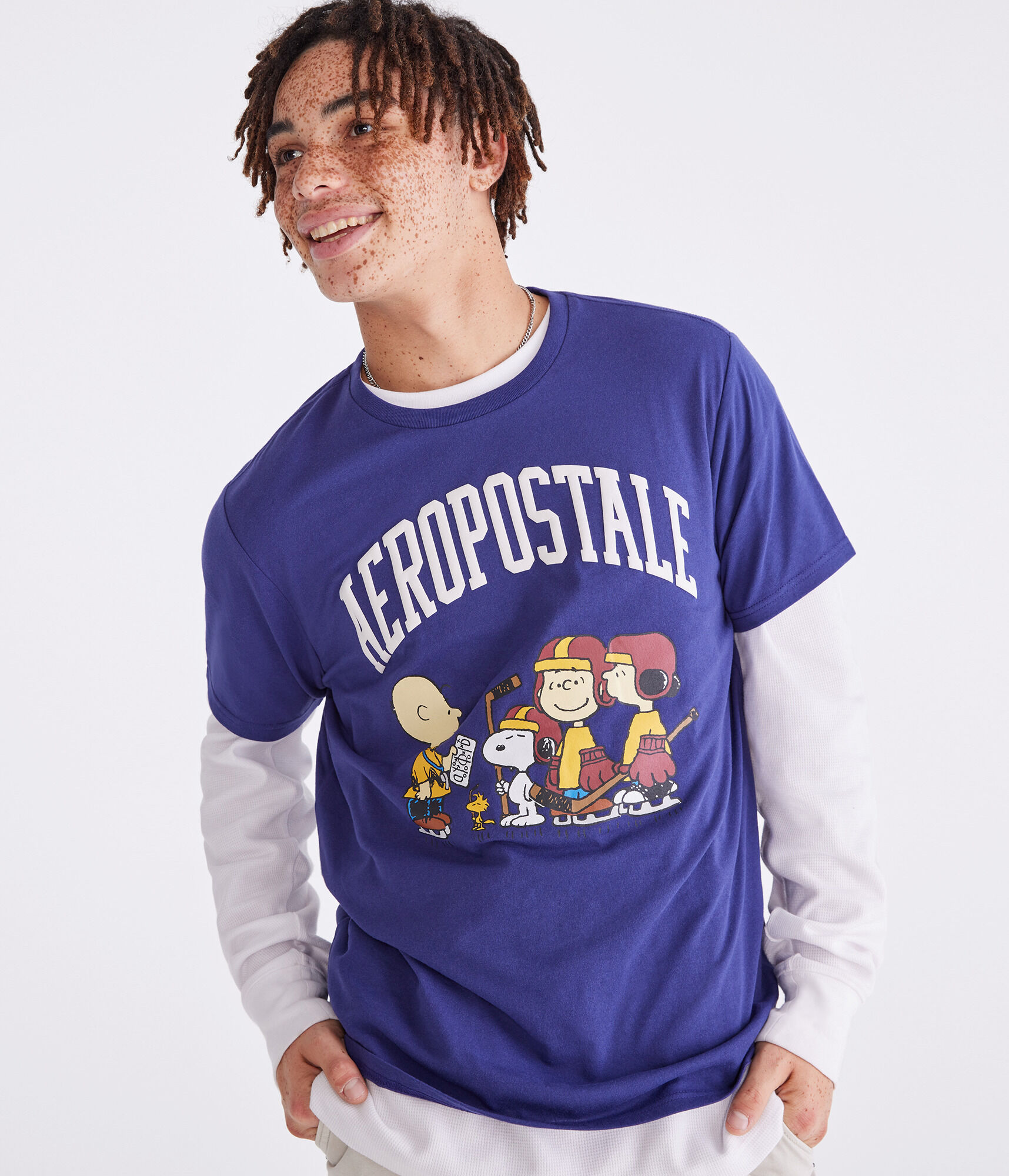 Peanuts® | Aéropostale Hockey Team Relaxed Graphic Tee