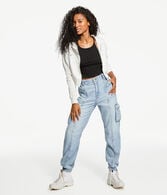 '90s Super High-Rise Baggy Denim Cargo Joggers