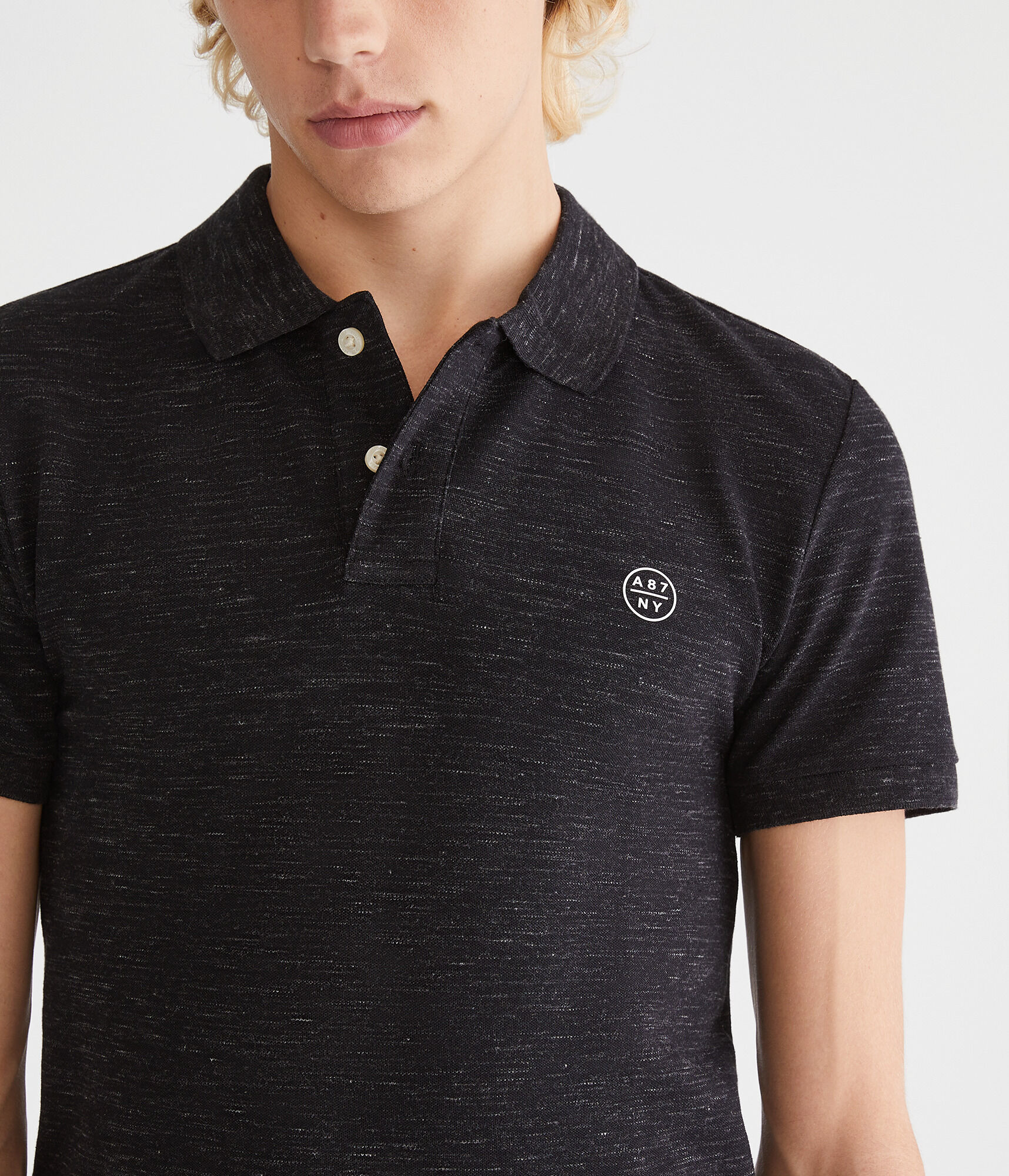 A87NY Stretch Piqu&eacute; Polo