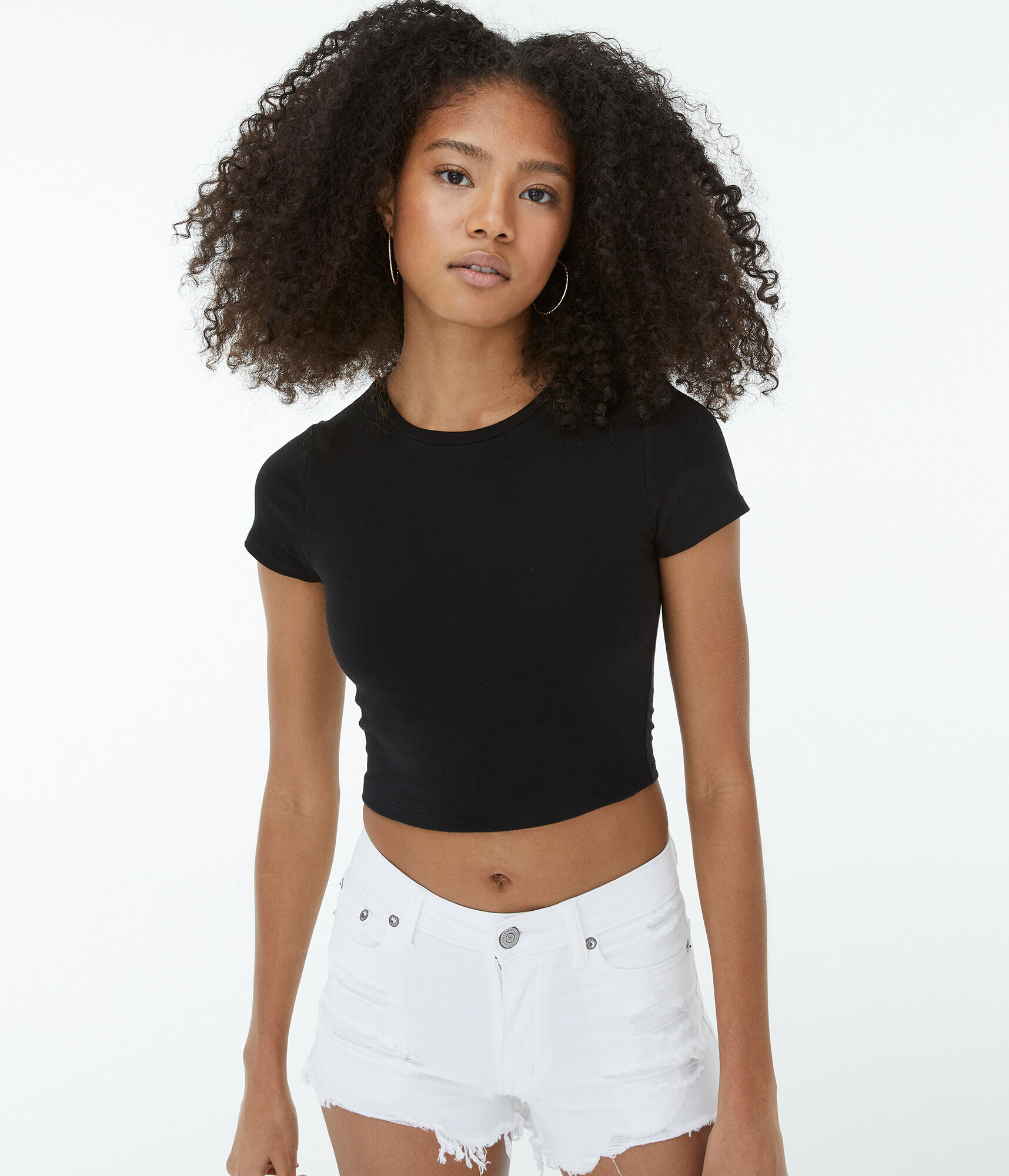☆ジェニー着用☆ ★Baby Fit Crop Short Sleeve T★ Seriously Soft Cropped Baby Tee