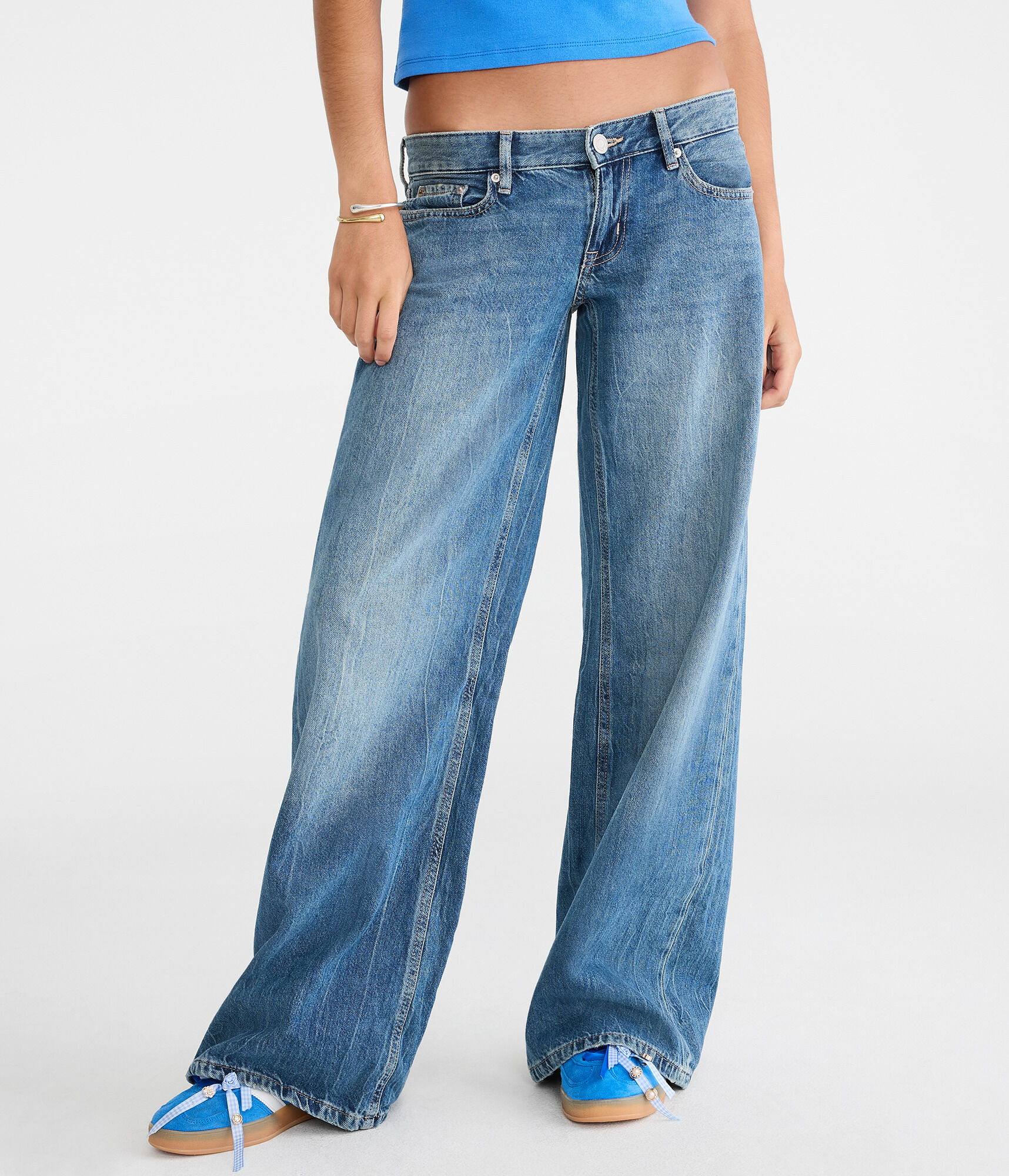 Super Low-Rise Ultra Wide Leg Jean