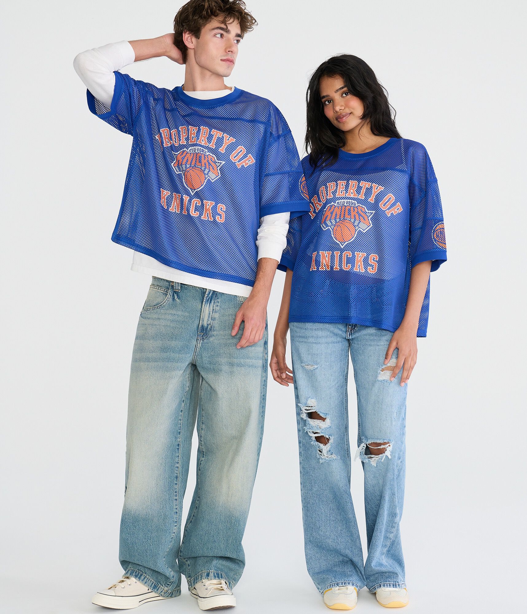 Property Of New York Knicks Boxy Mesh Tee