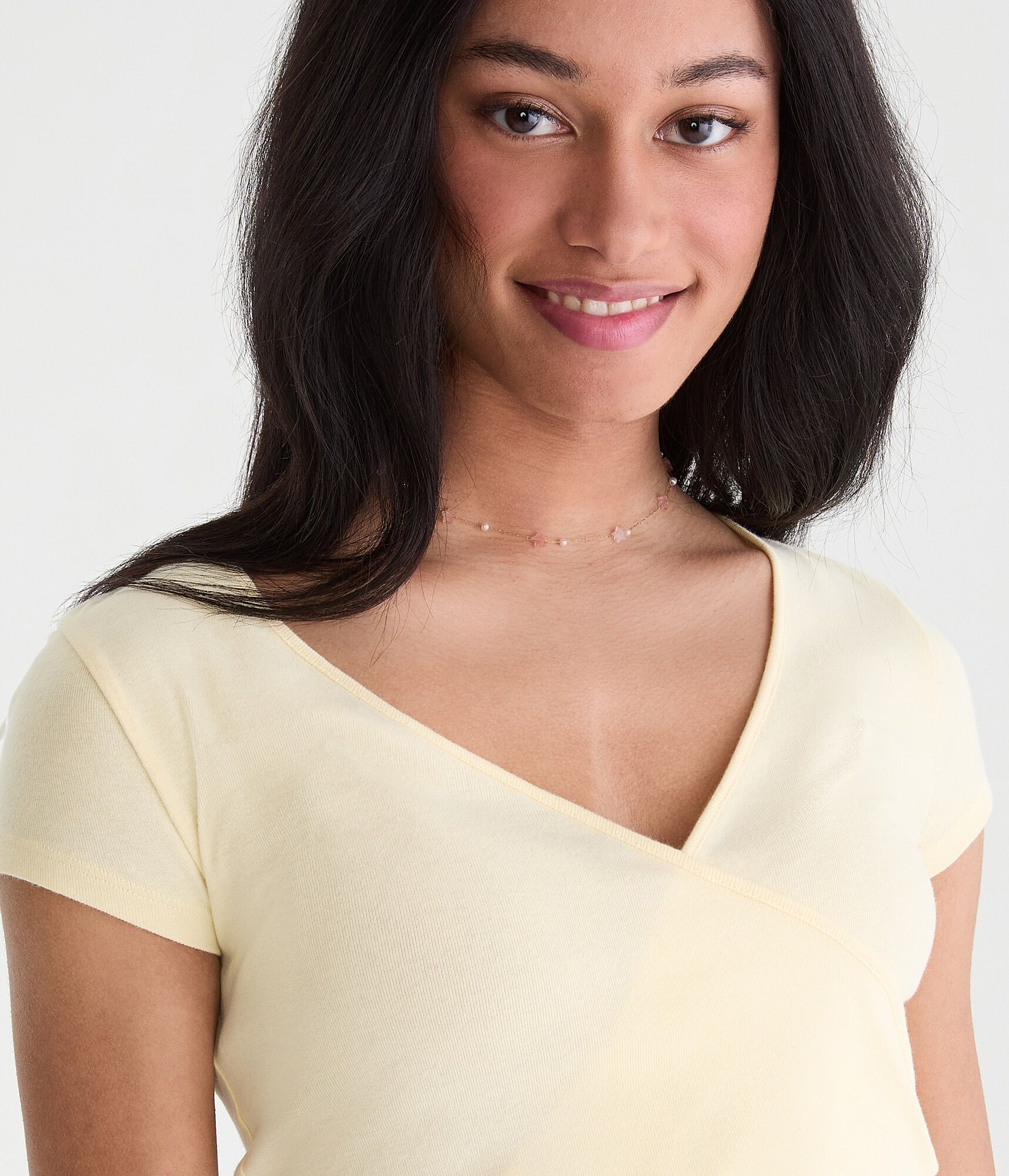 Seriously Soft Wrap-Front V-Neck Tee