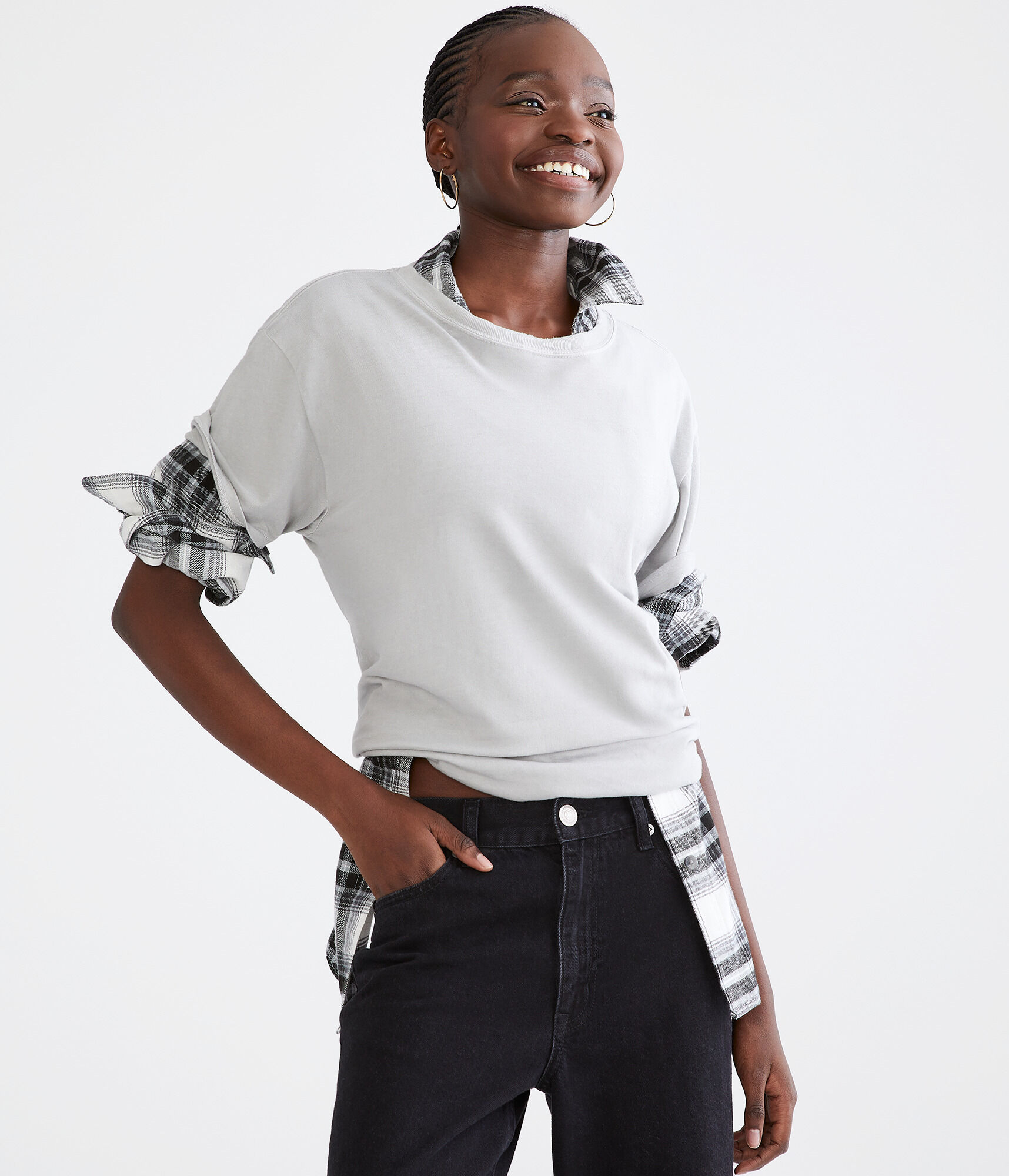 Washed Loose Fit Crew Tee