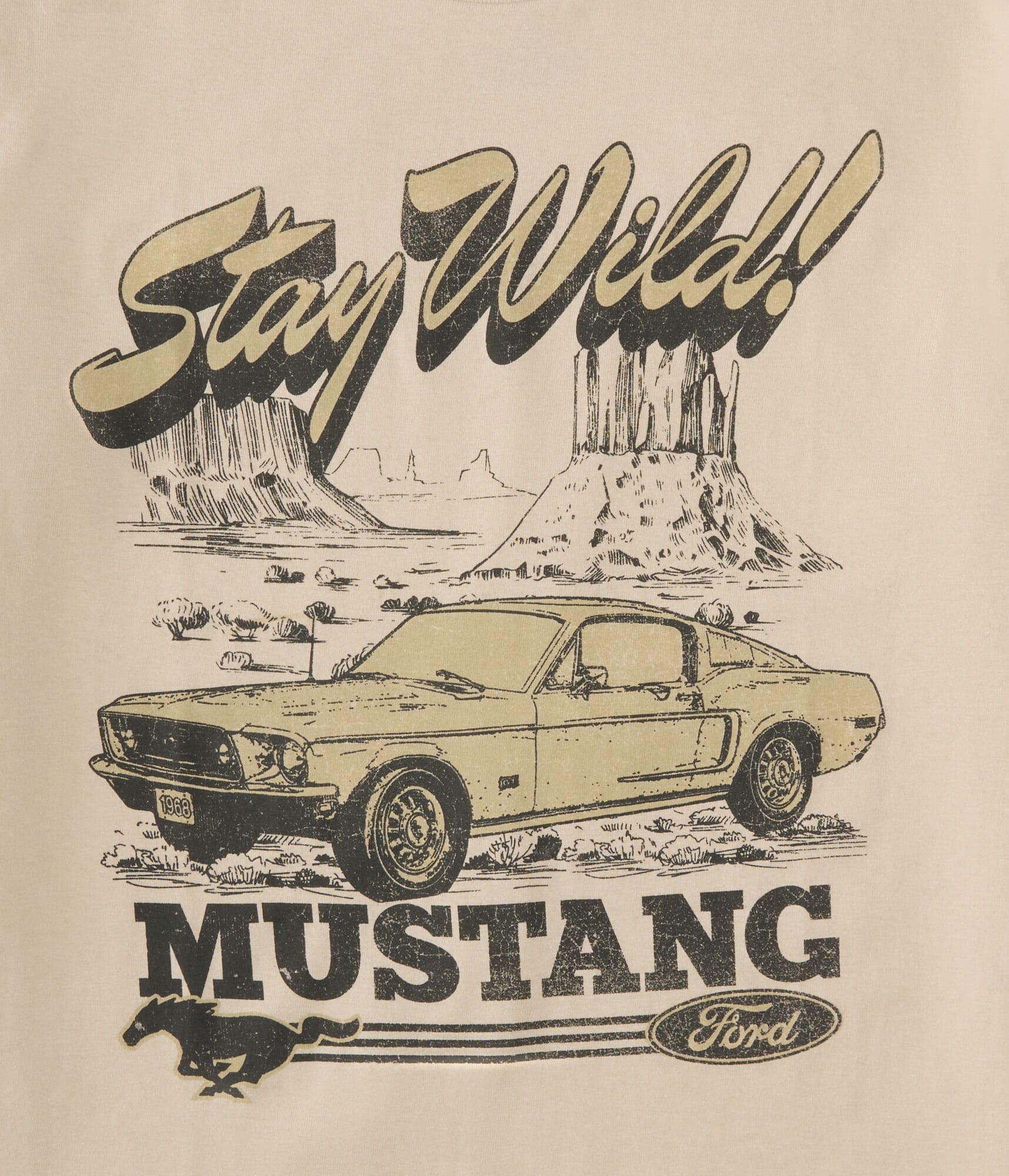 Ford Mustang Stay Wild Oversized Graphic Tee