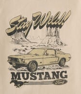 Ford Mustang Stay Wild Oversized Graphic Tee