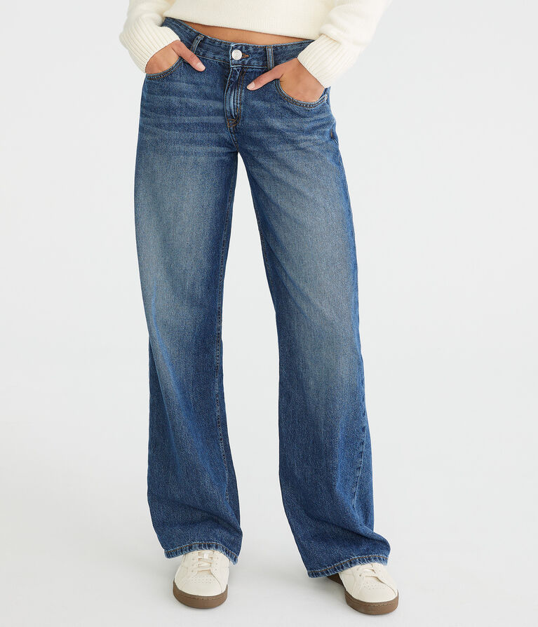 Low-Rise Baggy Wide Leg Jean