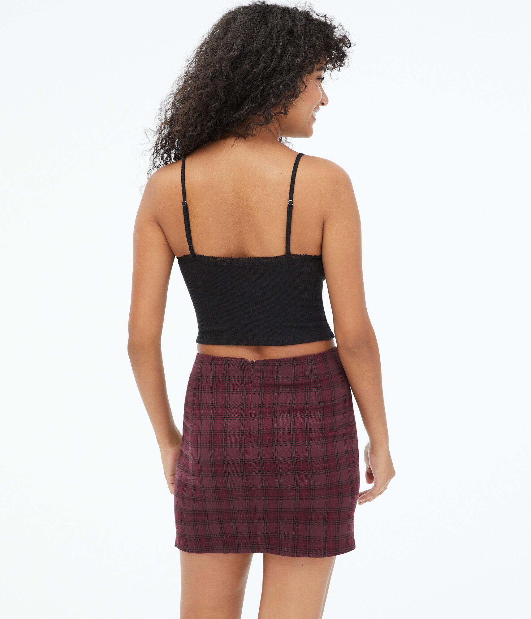 Crisscross Lace V-Neck Cropped Cami