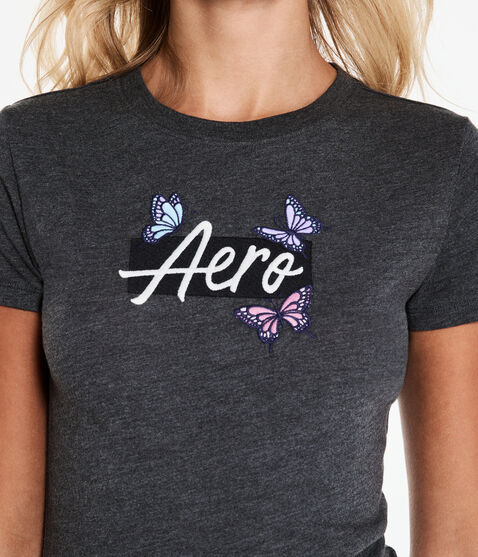 Aero Script Butterfly Graphic Tee Aero Script Butterfly Graphic Tee