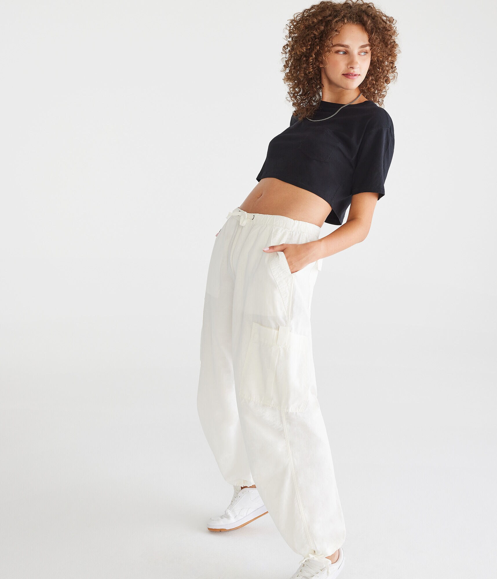 Boxy Boyfriend Cropped Crew Pocket Tee
