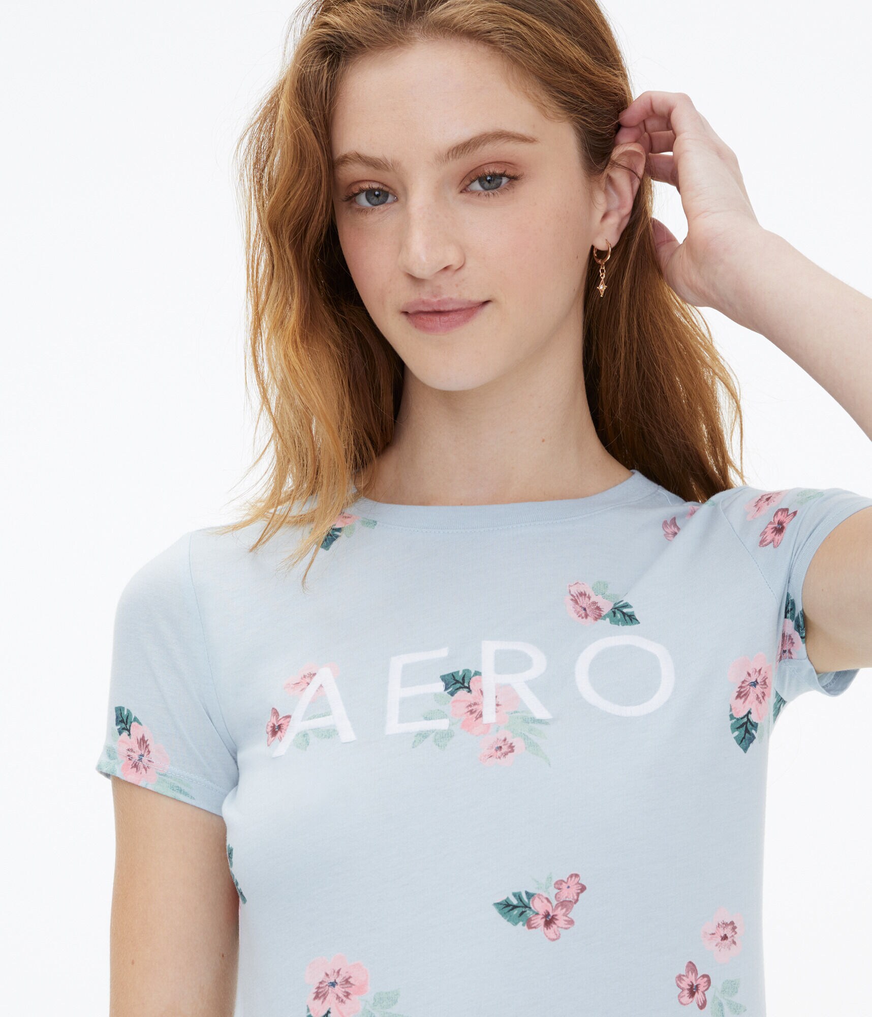 Aero Logo Floral Graphic Tee