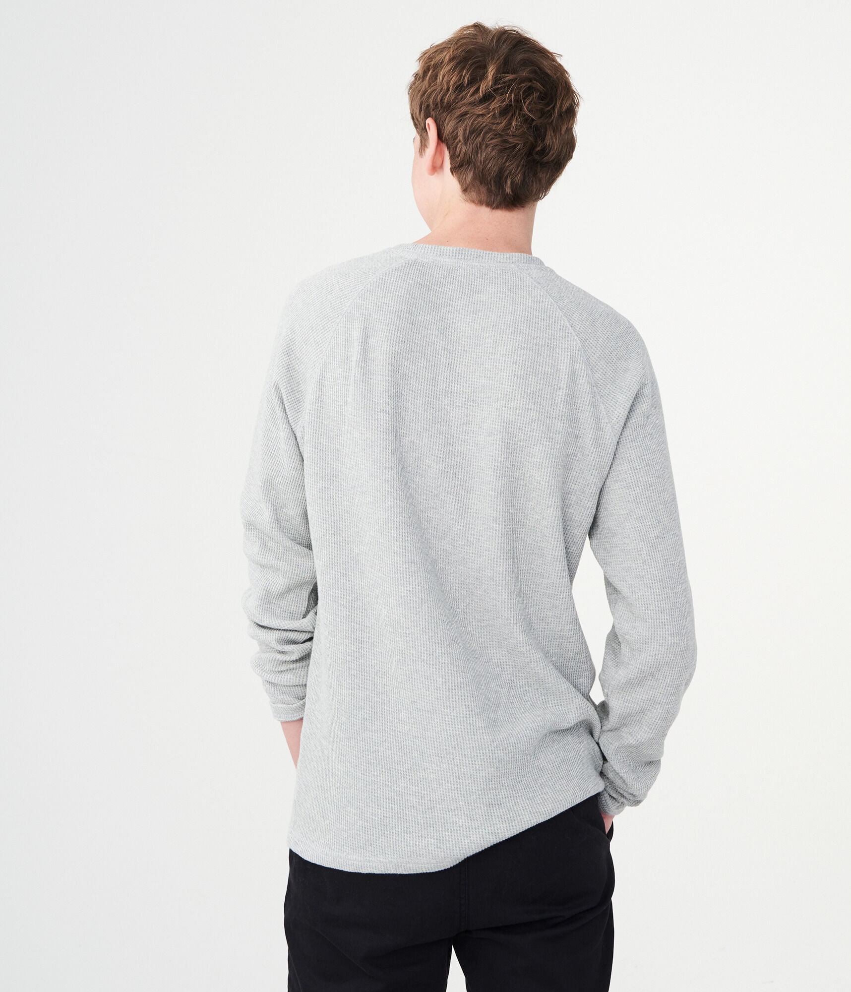 Long Sleeve Solid Thermal Henley
