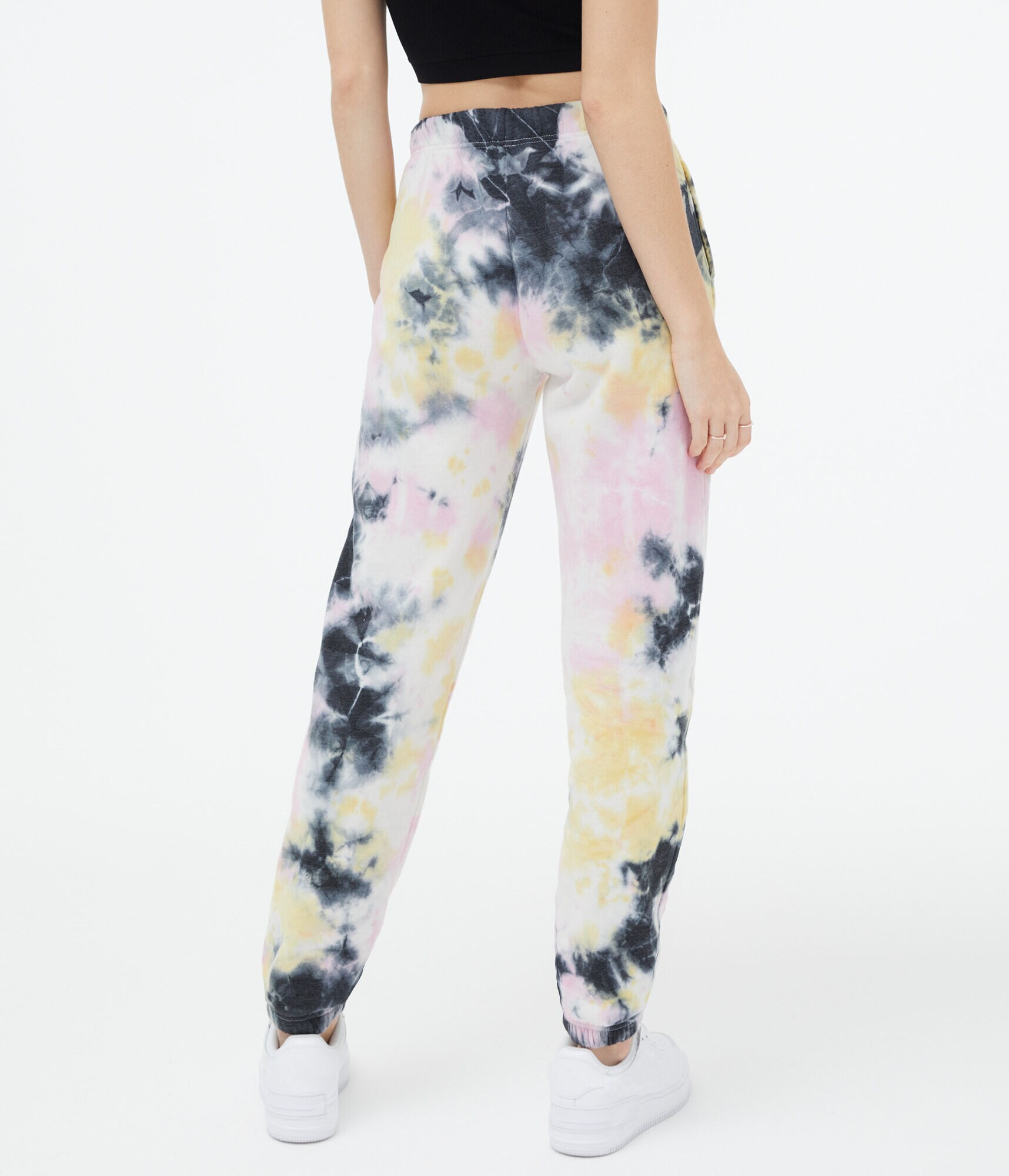 Tie-Dye Slouchy High-Rise Cinched Sweatpants