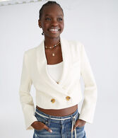 Solid Cropped Blazer