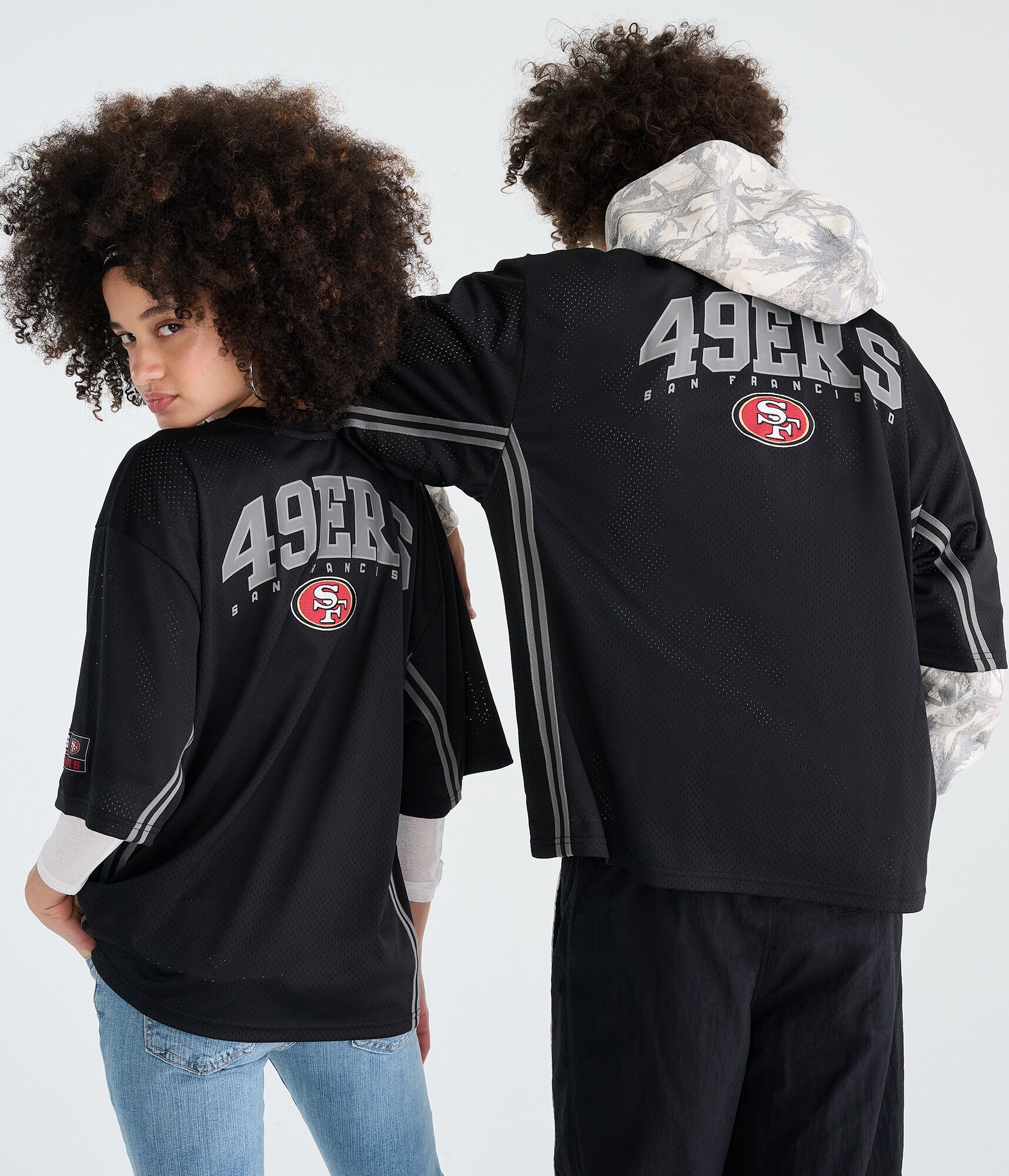 San Francisco 49ers Striped Mesh Top