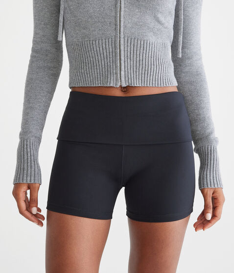 Air Soft Fold-Over Booty Shorts