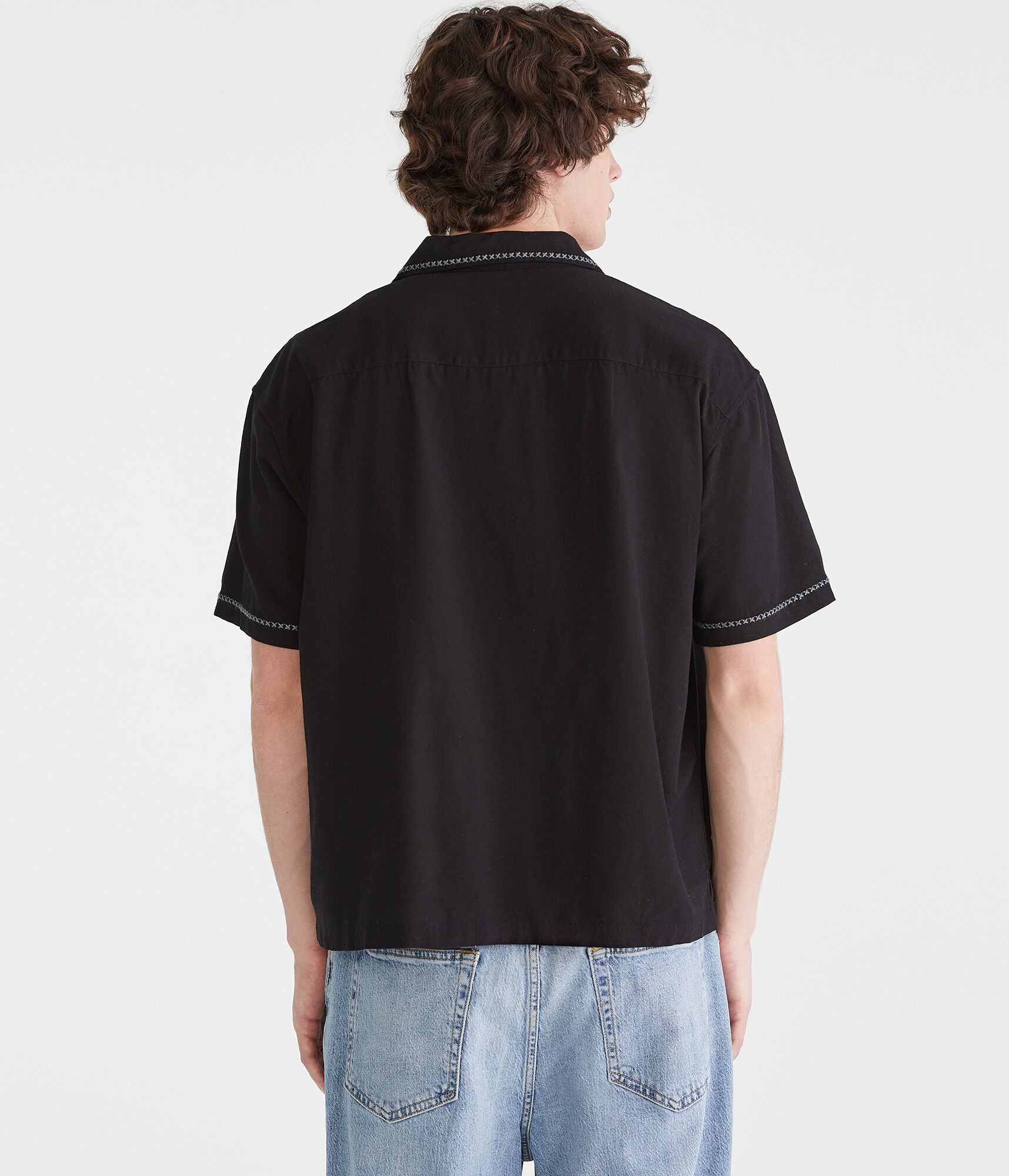 Floral Boxy Linen Camp Shirt
