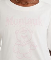 Montauk Teddy Bear Cropped Boyfriend Graphic Tee