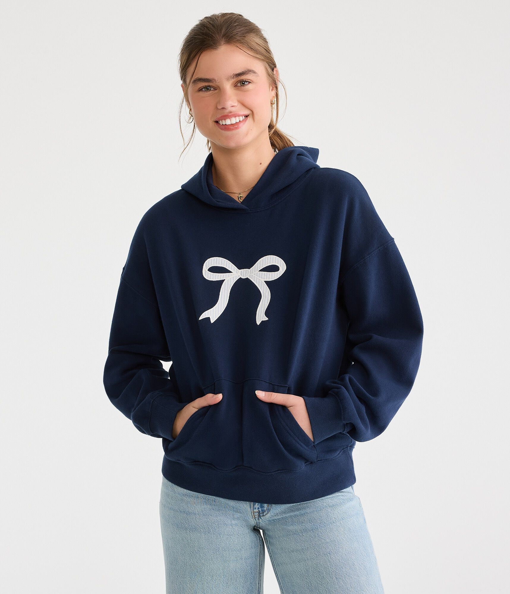 Cloud Soft Bow Pullover Hoodie