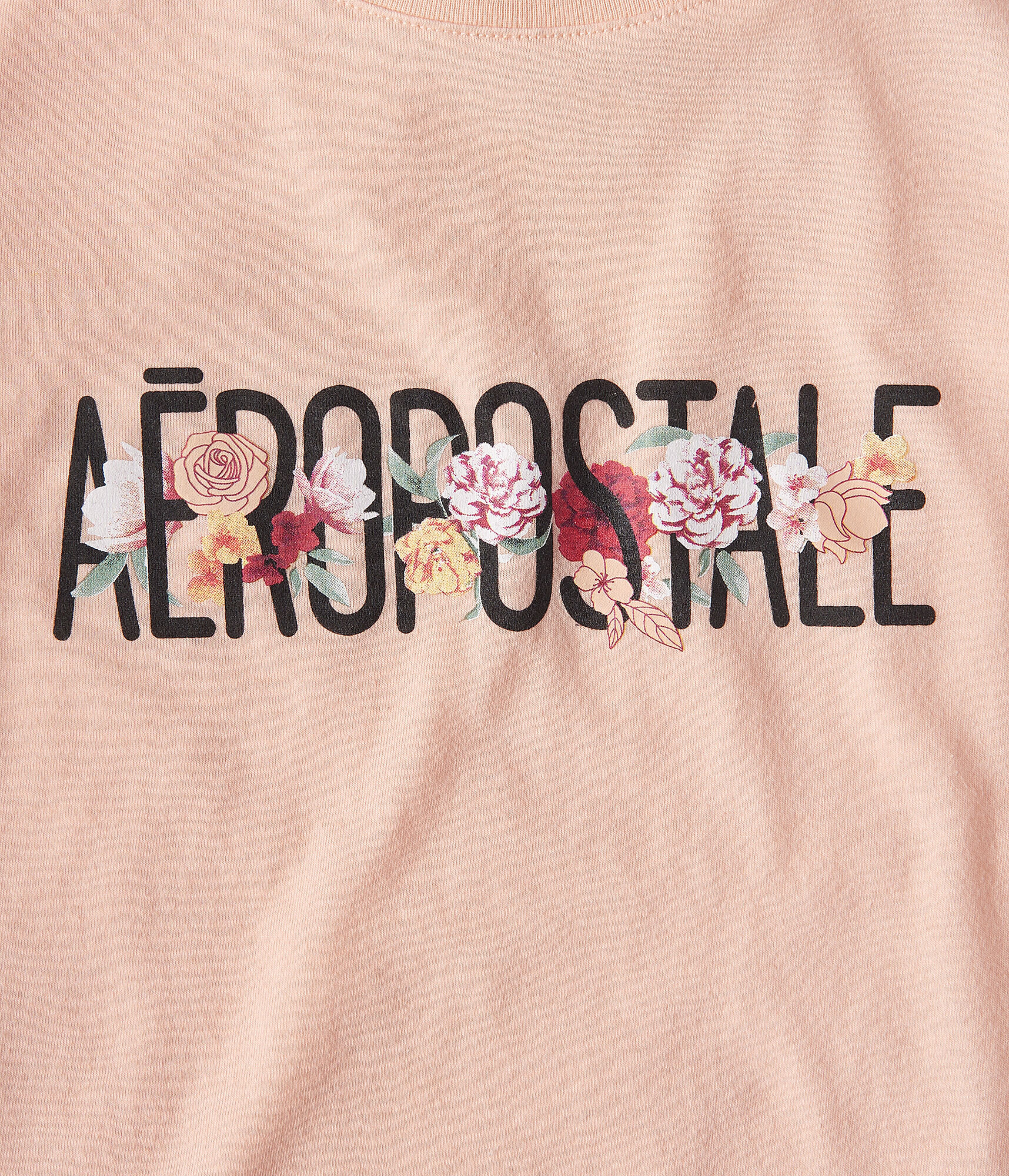 Floral Aeropostale Logo Graphic Tee