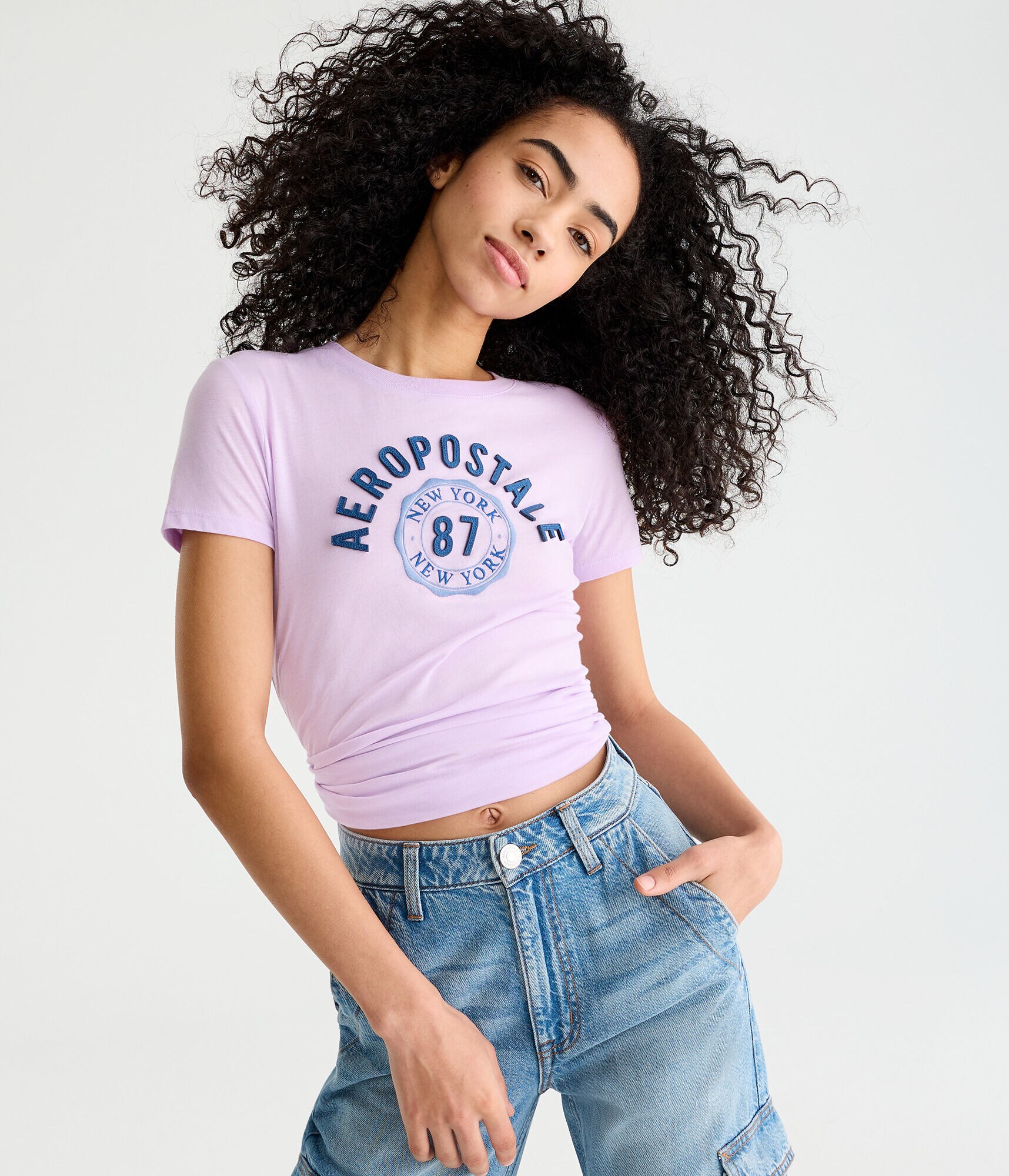 Aeropostale 87 Arch Appliqu&eacute; Graphic Tee