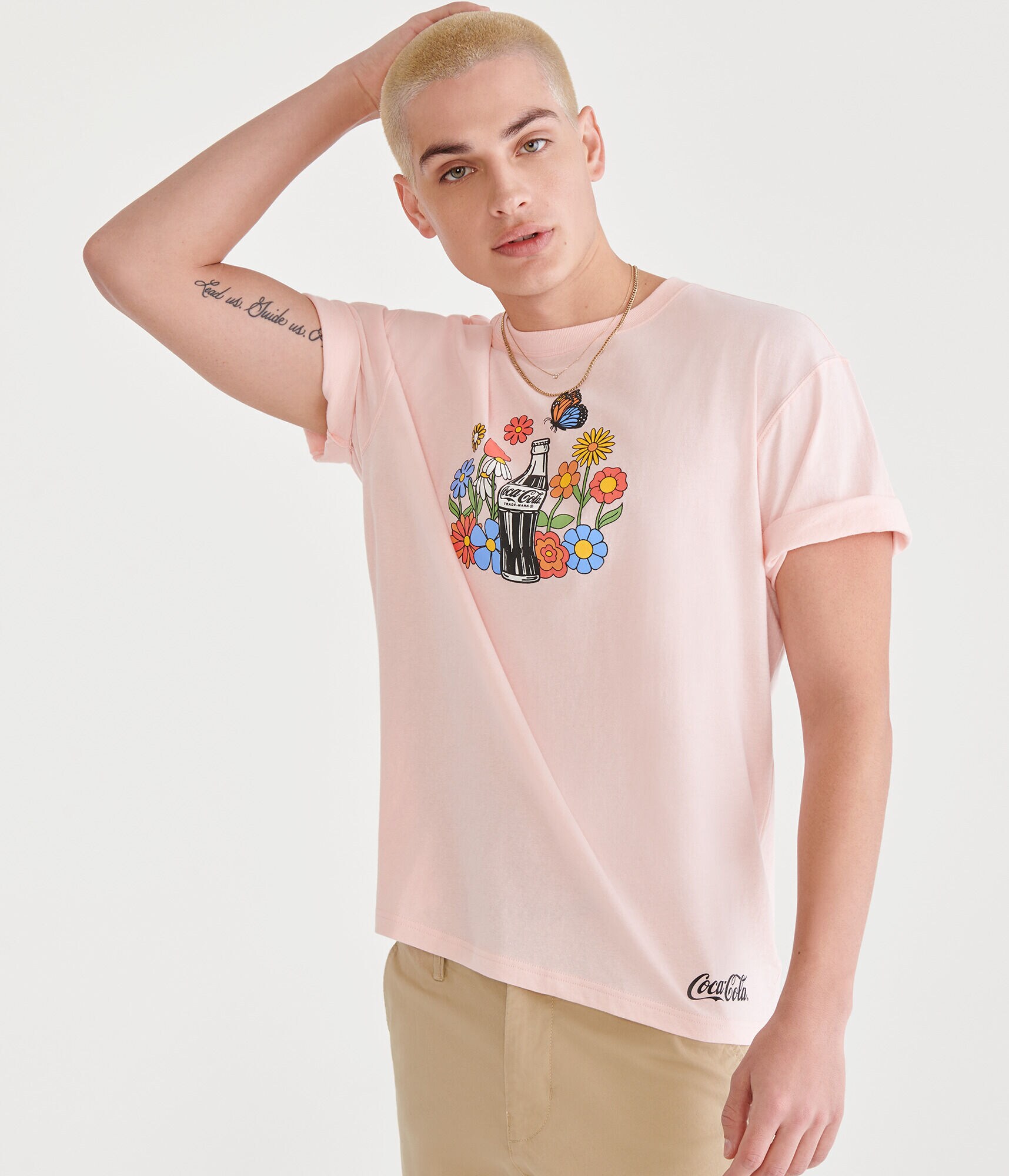 Coca-Cola&reg; by A&eacute;ropostale Flower Bottle Graphic Tee