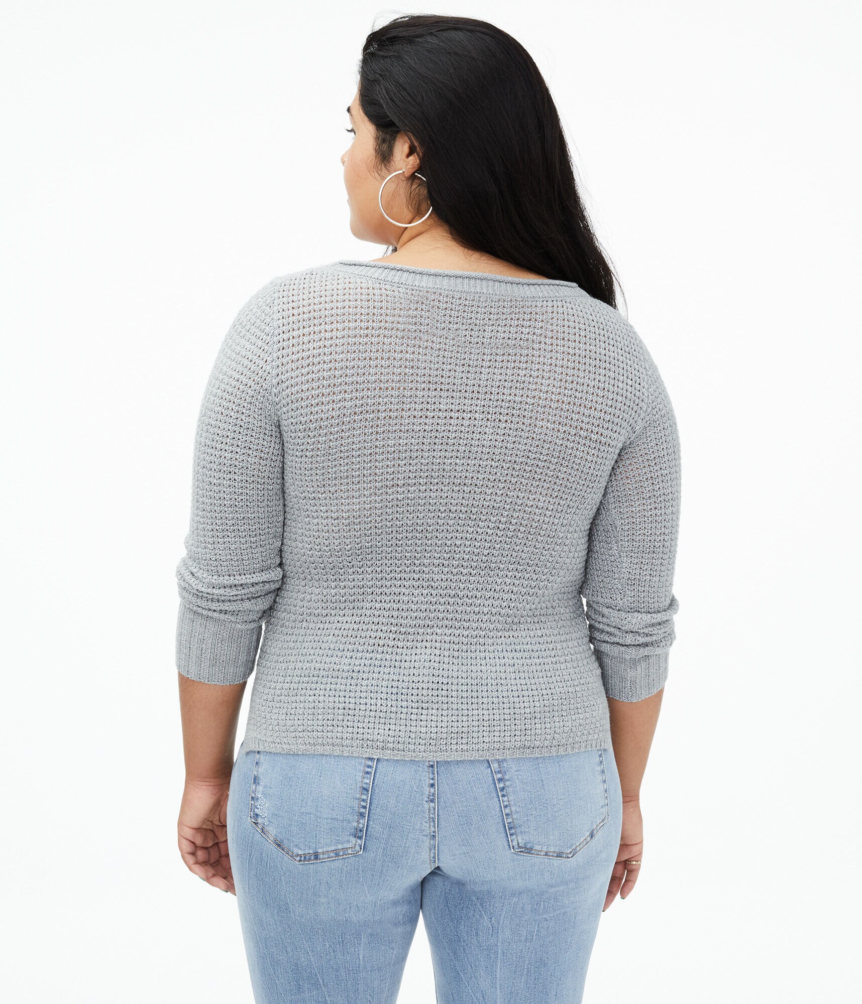 Crisscross Keyhole Sweater