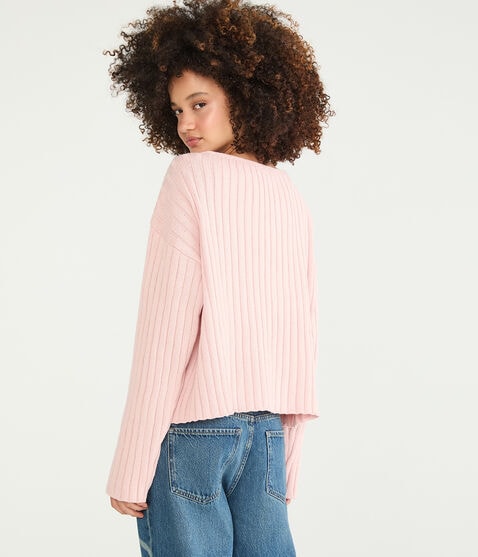 Ribbed V-Neck Sweater Ribbed V-Neck Sweater