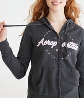 Aeropostale Script Circle Full-Zip Hoodie