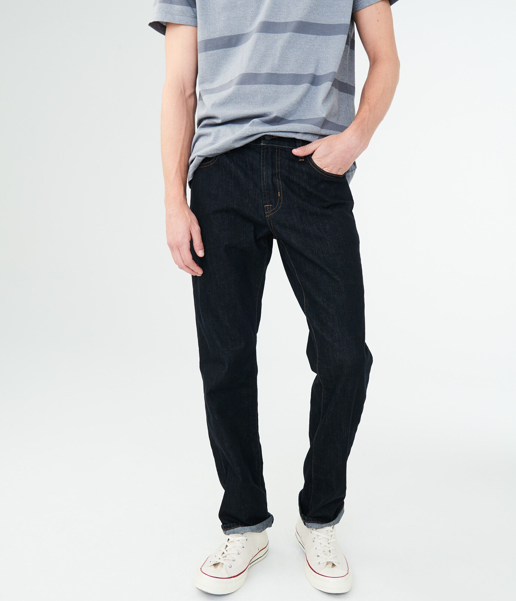 Straight Dark Wash Stretch Jean