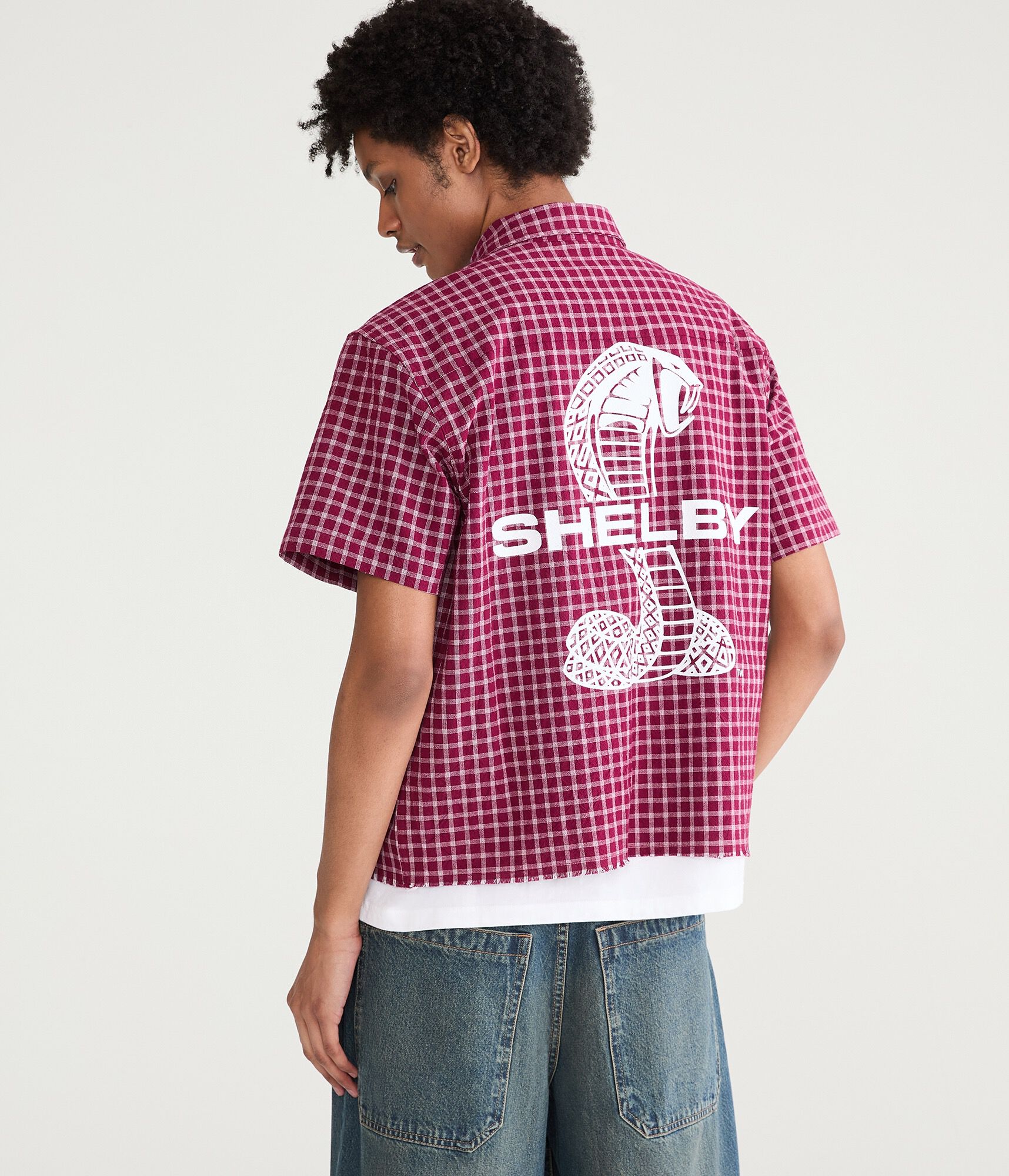 Shelby Microplaid Boxy Shirt