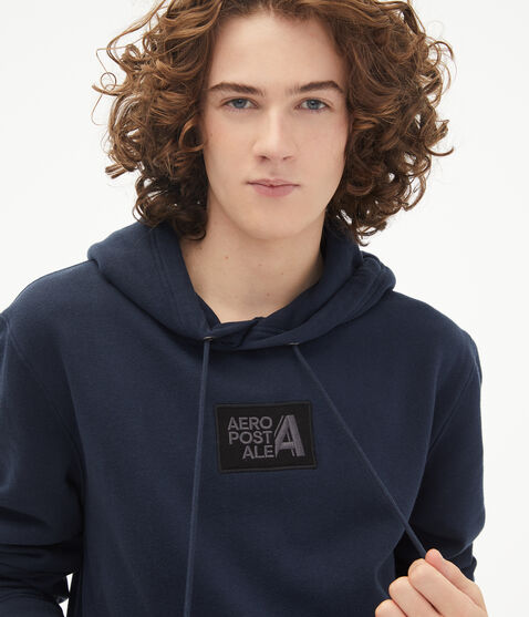 Aeropostale Letter Box Logo Pullover Hoodie Aeropostale Letter Box Logo Pullover Hoodie