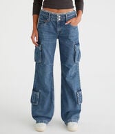 Low-Rise Baggy Wide Leg Cargo Jean