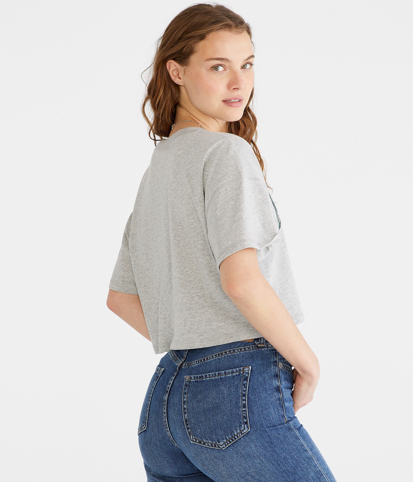 Michigan State Cropped Boyfriend Graphic Tee