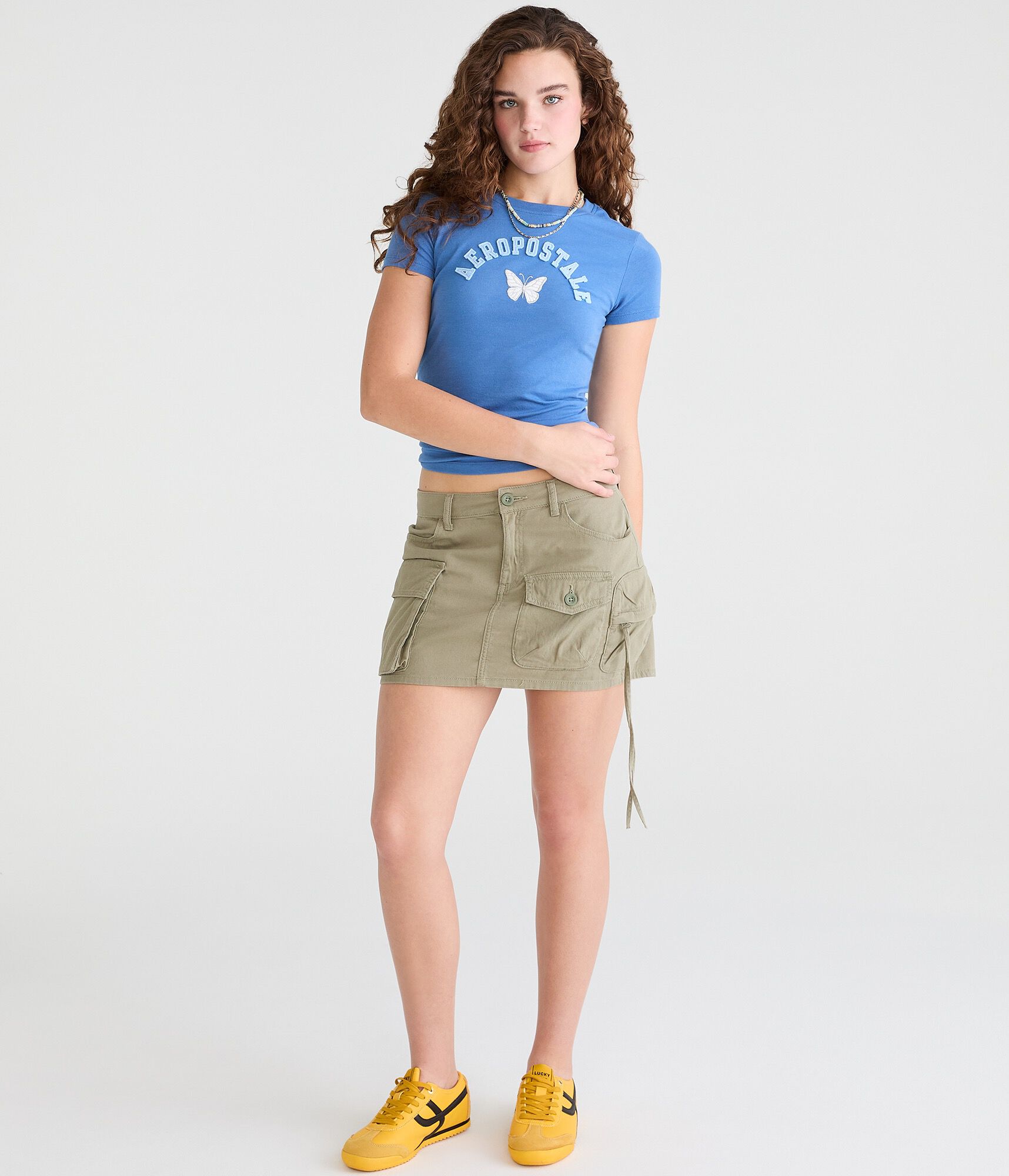 Aeropostale Butterfly Appliqu&eacute; Graphic Tee