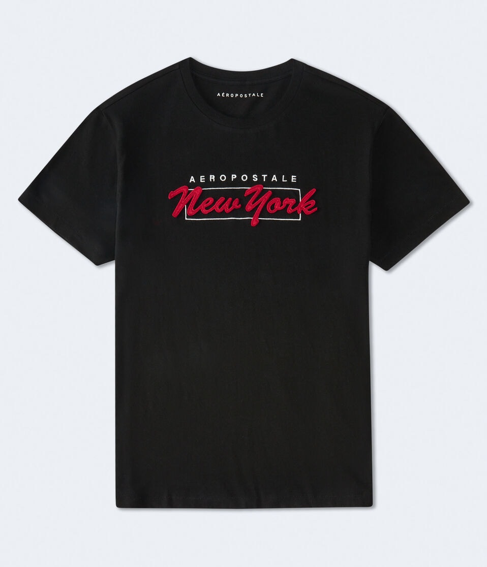 Aeropostale New York Box Logo Appliqué Graphic Tee