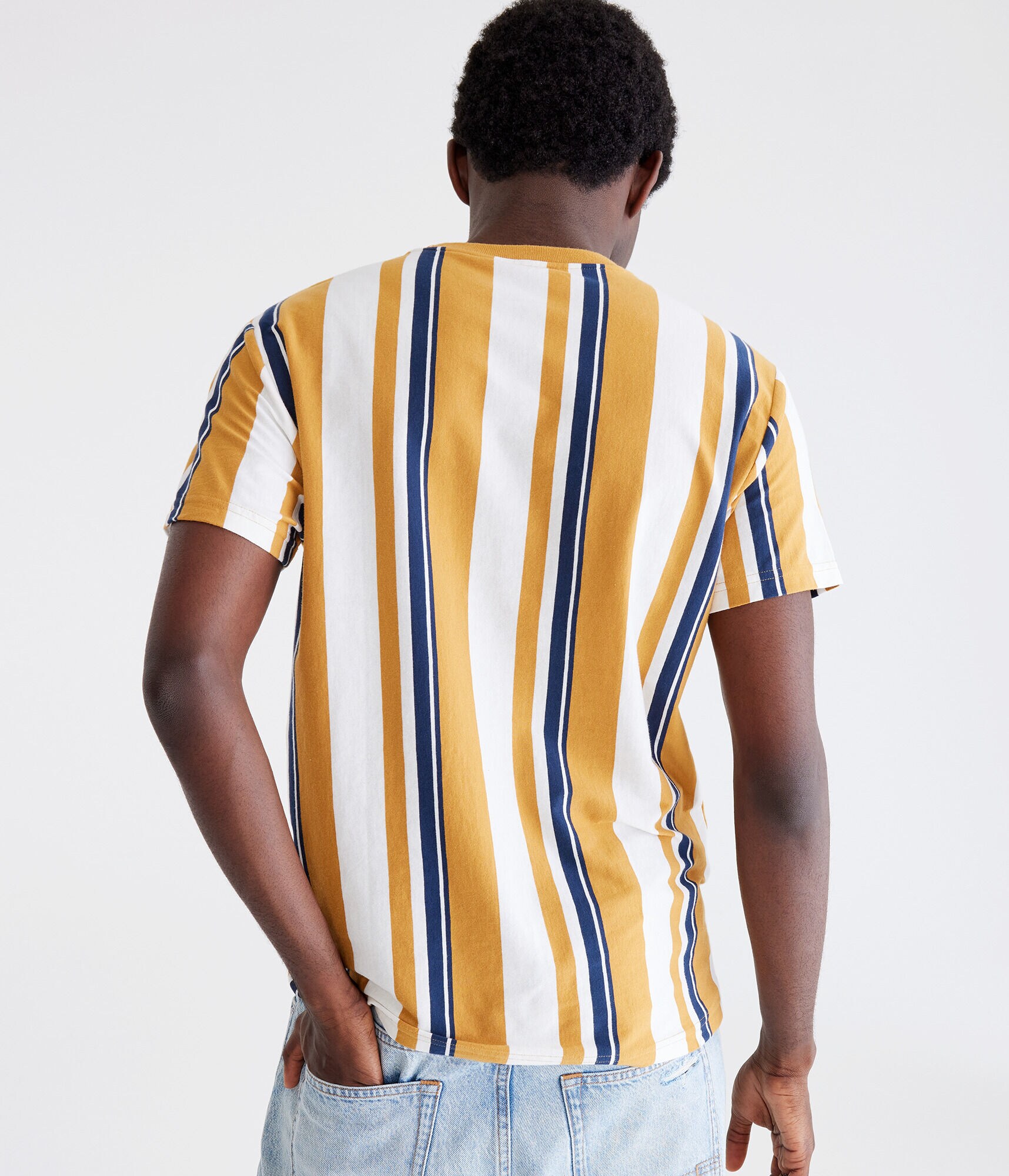 Aero New York City Vertical Stripe Graphic Tee