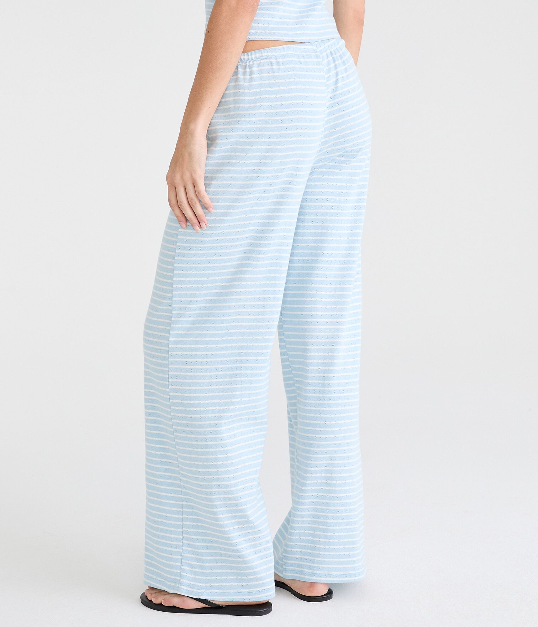 Striped Pointelle Sleep Pants