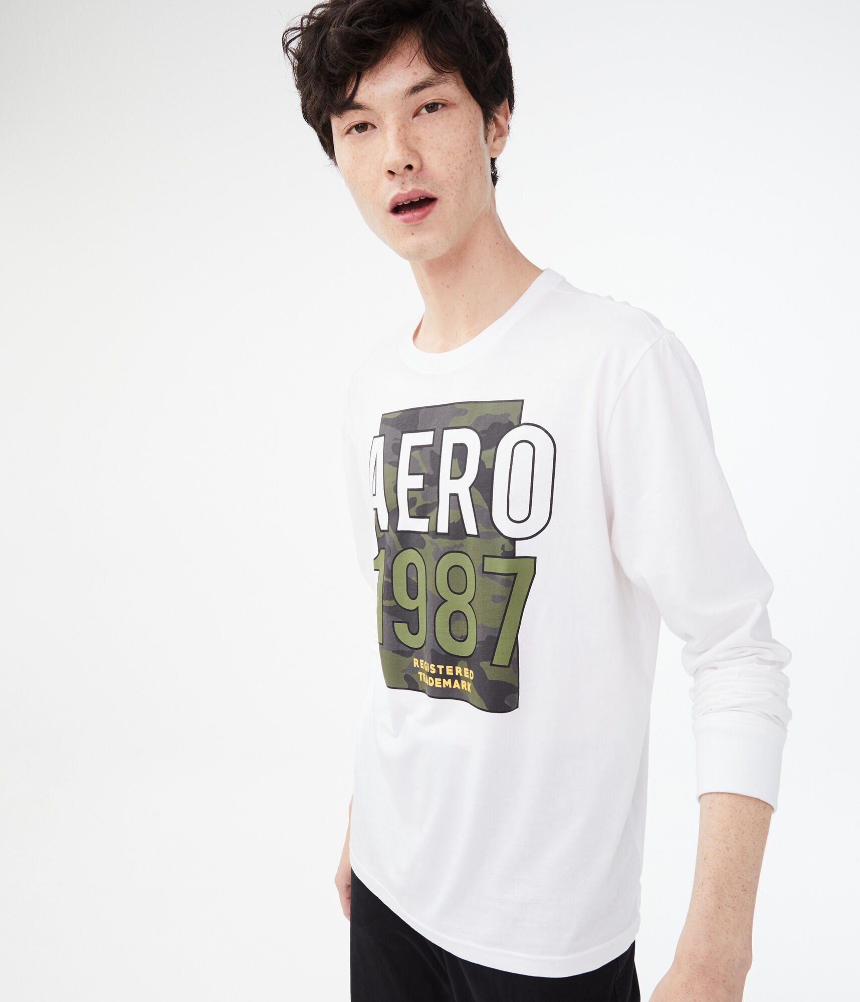Long Sleeve Aero Camo Trademark Graphic Tee