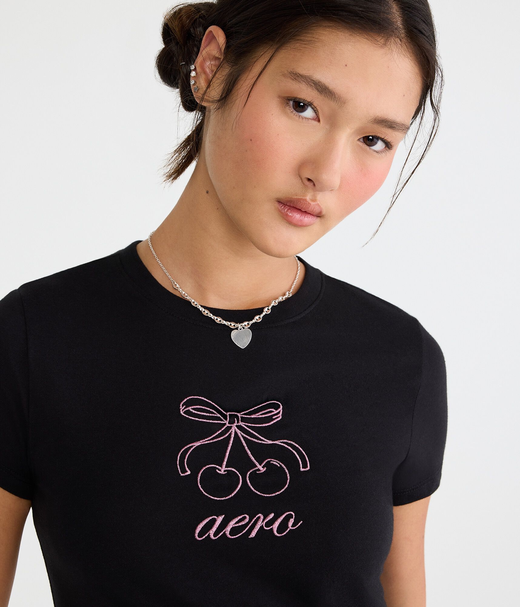 Aero Cherry Bow Graphic Tee